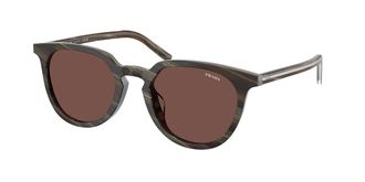 Prada PR D15SD Asian Fit 24P90W Mens Sunglasses Brown Size 52