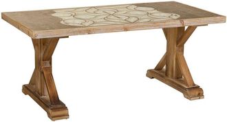 Wanderlust Deco Wanderlust Deco - Mesa de madera marrón 120.5x60.5x50.5