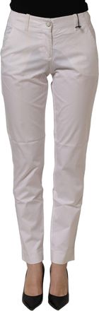 Armani Jeans Mid Waist Cotton Stretch Trouser Womens Pants (Pre-Owned)