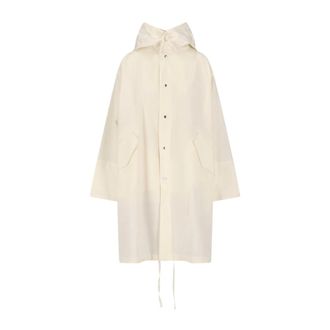Jil Sander Rain Jackets, female, White, XS, Trendy Rain Jacket