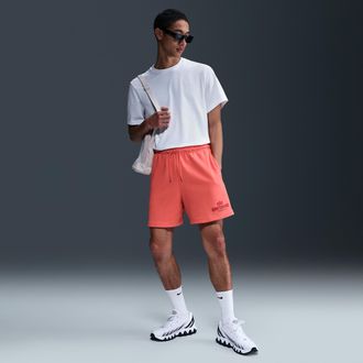 Nike Mens Club French Terry Flow Shorts in Orange | HJ2677-814