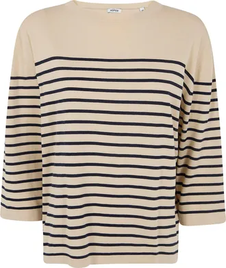 Aspesi Round Neck Stripes Sweater