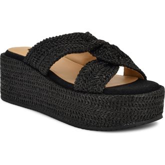 Nine West Cerry Platform Sandal in Black at Nordstrom Rack, Size 8