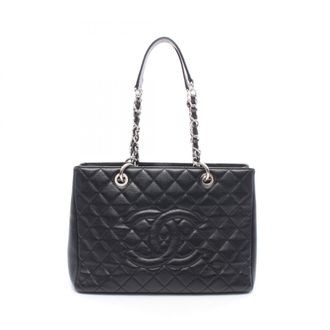 Chanel Black Grained Calfskin Handbag Tote Bag (Pre-Owned)