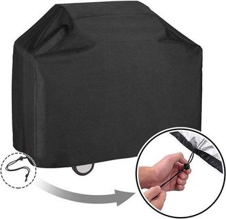 OEM Funda Para Barbacoa, Funda Impermeable Universal Para Barbacoa, 145x61x117cm, Funda Protectora Con Cord&oacute;n Ajustable, Negra