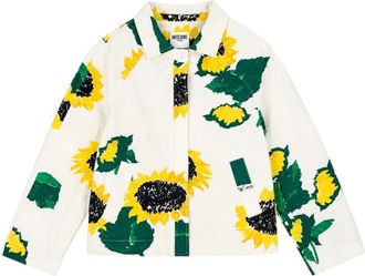 Moschino Jassen, Dames, Veelkleurig, S, Katoen, Giacca stampa girasoli