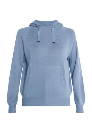 Usha Gebreide hoodie Dames denimblauw