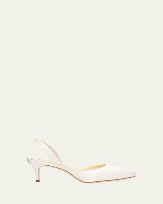 Manolo Blahnik Carolyne Kitten-Heel Halter Pumps