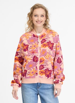 Ragwear Sweatjacke RAGWEAR CAIRRO, Damen, Gr. XS (34), orange (light peach), Pl&uuml;sch, Obermaterial: 100% Polyester, gemustert, regular fit h&uuml;ftlang, Rundhals, 