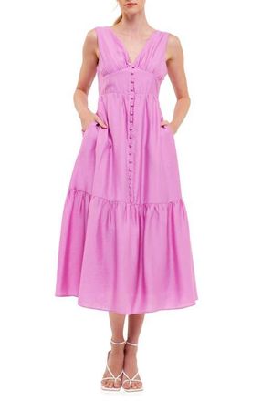 endless rose Bow Back Midi Dress in Orchid at Nordstrom, Size X-Small