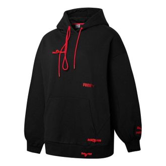 Puma (WMNS) PUMA Logo CNY Sportswear Hoodie Black 536179-01