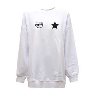 Chiara Ferragni Eyestar Sweatshirt met Felpa Voering - Dames - Sweatshirts - Wit - M - Hoodies & sweatvesten