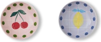 BITOSSI HOME Juego de 4 piezas - cuenco de 14 cm - 2 piezas de lavanda, 2 piezas de rosa