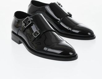 Jimmy Choo London Patent Leather Monk Strap Loafers FINNION size 42