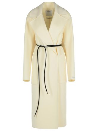 Sportmax abate Milk Virgin Wool Dressing Gown Coat