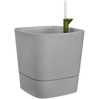 ELHO Maceta - Greensense Aqua Care Cuadrado 30 - Cemento Claro - Interior/exterior - &Oslash; 29.5 X H 30.2 Cm