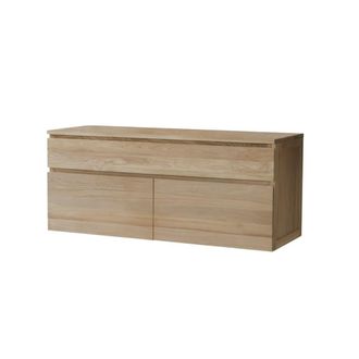 Tikamoon Mueble para lavabo de roble macizo de 120 cm