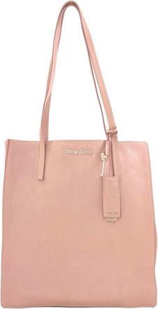 Miu Miu Pink Leather Tote Bag (Pre-Owned)