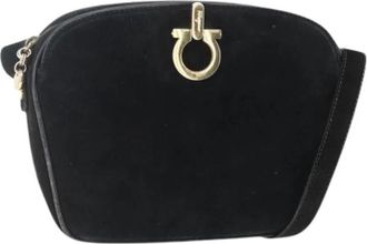 Ferragamo Pre-owned Suede Schoudertas - Dames - Vintage Schoudertas - Zwart - ONE Size - Su&egrave;de - Vintage