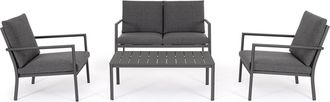 BIZZOTTO Hochwertiges 4-teiliges Gartenlounge-Set Konnor - Anthrazit