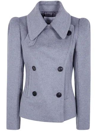 7 For All Mankind Jacket Double Breasted High Shoulder