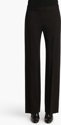 Khaite Callen Tapered Stretch Crepe Straight Leg Pants in Black at Nordstrom, Size 10