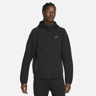 Nike Men's Nike Sportswear Tech store Fleece Colorblock Full Zip Hoodie Medium Black