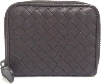 Bottega Veneta Brown Intrecciato Coin Purse/Coin Case (Pre-Owned)
