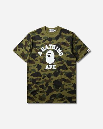 A Bathing Ape Men s 1st Camo College T-Shirt Green