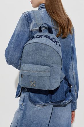 Off-white Jitney Denim Backpack, Womens, Blue