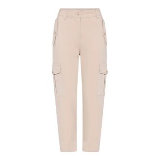 Gustav Cropped Broeken - Dames - Vrijetijds broeken - Beige - M - Broeken