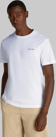 Calvin Klein T-Shirt CALVIN KLEIN CP-LINEAR BOX LOGO T-SHIRT, Herren, Gr. XXL, weiss (hellwei&szlig;), Single Jersey, Obermaterial: 100% Baumwolle, unifarben, normal h&uuml;f