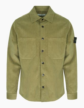 Stone Island Mens CORDUROY 1200042 SHIRT - Cream - Size: 42/Regular