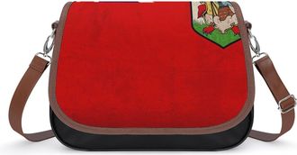 Generic Vintage Bermuda Flag Small Womens Crossbody Bags Shoulder Handbag with Adjustable Strap for Travel