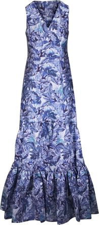 Sachin & Babi Abito lungo Rori Frozen a fiori - Blu