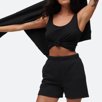 Mate the Label Fleece Pocket Short In Black