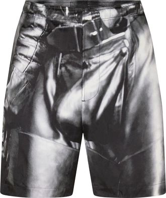 Diesel Mens Regular Fit Sweat Shorts with Elasticated Waistband in Black - Size Medium