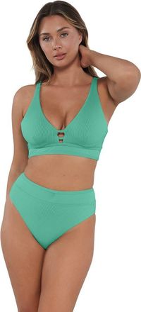 Sunsets Danica Bikini Swimsuit Top - DD Cup in Aqua Mist Sandbar Rib at Nordstrom, Size 38