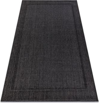 RugsX Rugsx - Alfombra Mimo 5979 Sisal Exterior Marco Color Negro Black 200x290 Cm