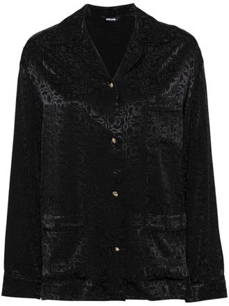 Just Cavalli logo-jacquard shirt - Black