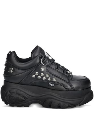 Buffalo studded platform sneakers - women - Rubber/Polyurethane/Fabric - 37 - Black