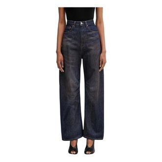 Maison Margiela Jeans, Dames, Blauw, W26, Wide Jeans