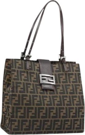 Fendi Pre-owned Shoulder Bags, female, Brown, Size: ONE SIZE Pre-owned Vintage Tote Bag