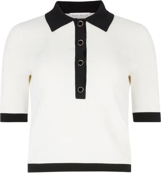 Nina Ricci button short-sleeves polo shirt - women - Cotton - S - White