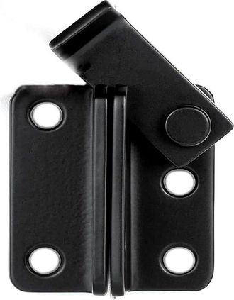OEM Pestillo Abatible Para Puerta, Pestillo Deslizante De Acero Inoxidable Para Puertas Interiores, Ba&ntilde;os, Apertura Izquierda, Negro, 62 X 50 Mm