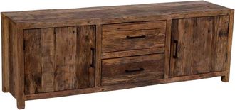 Wanderlust Deco Aparador de madera artesanal marr&oacute;n 160x40x55h cm