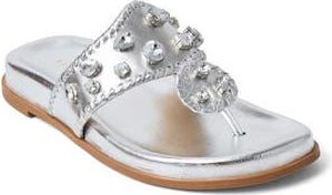 Jack Rogers Jacks Jewel Sport Flip Flop in Silver at Nordstrom Rack, Size 8.5