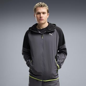 Puma Giacca con zip in tessuto PWRTRAIN da uomo, Abbigliamento, Grigio, 3XL