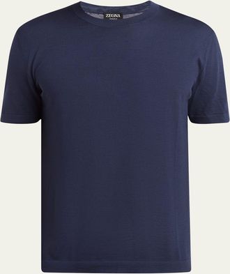 Ermenegildo Zegna Mens 15milmil15 Wool Crewneck T-Shirt