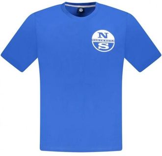 North Sails With Maxi Logo T-Shirt - Heren - T-shirts - Blauw - 2XL - Katoen - Tops